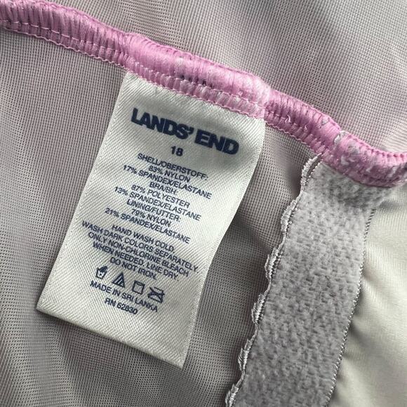 Lands' End Women's Multicolor Tie Dye V-Neck Twist Front Swimsuit Size 18 - Picture 4 of 5